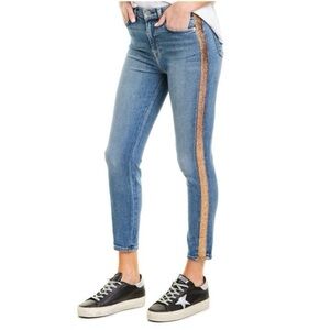7 For All Mankind Blue Jeans with Gold Stripe